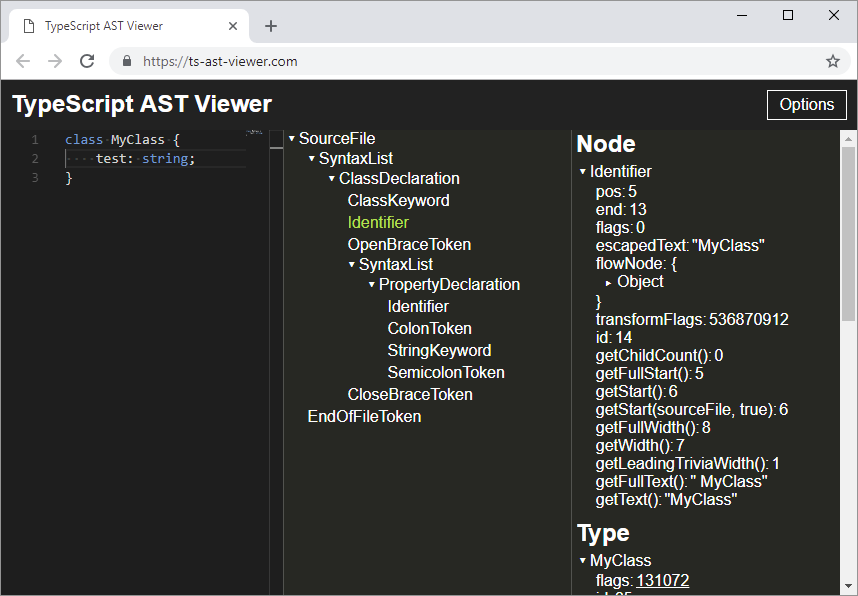 TypeScript AST Viewer